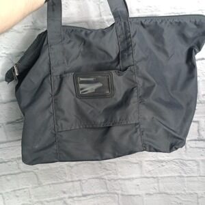 Tumi Gray Nylon Large Travel Tote Bag Zippered Foldable Carryall 26x15x9 s10